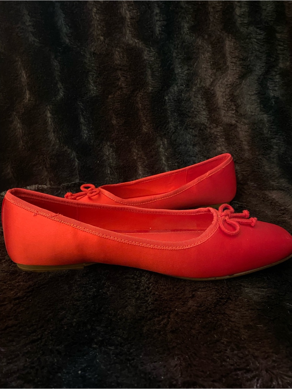 Scoop Red Satin Ballet Flats with Bow - Size 11 - NWOT! - Picture 3 of 5